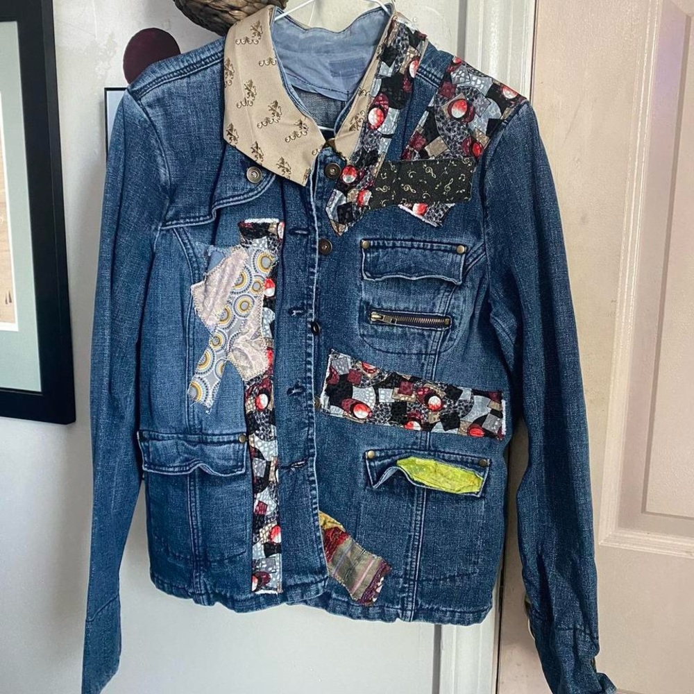 Patchwork Denim Jacket - image 1